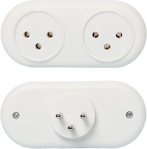 מפצל 2 שקעים לתקע ישראלי אופקי Deko DT-2