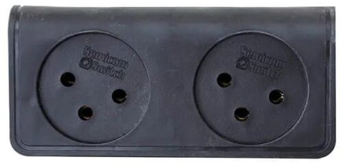 מפצל ביתי 2 שקעים Semicom SW-ADP2 / BK - צבע שחור