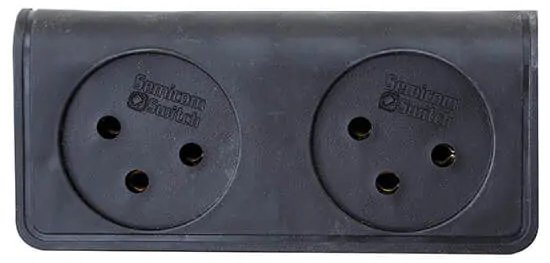 מפצל ביתי 2 שקעים Semicom SW-ADP2 / BK - צבע שחור