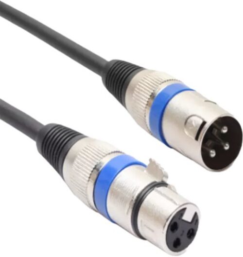 כבל XLR זכר לחיבור XLR נקבה באורך 3 מטר Gold Touch - בצבע כסוף