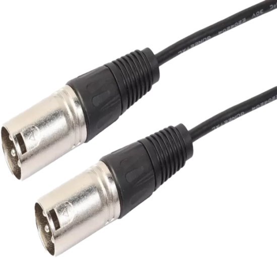 כבל XLR זכר לחיבור XLR זכר באורך 1.8 מטר Gold Touch - בצבע כסוף