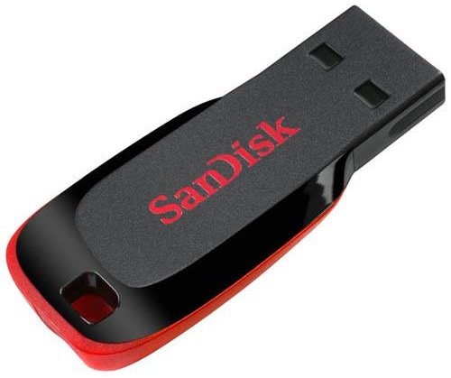 זיכרון נייד SanDisk Cruzer Blade - דגם SDCZ50-128G-B35 - נפח 128GB - צבע שחור