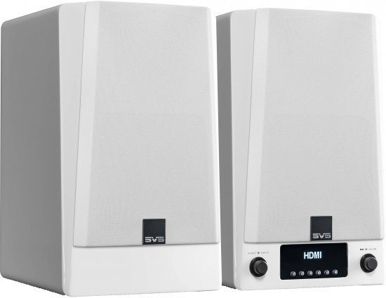 זוג רמקולים מוגברים אלחוטיים SVS Prime Wireless Pro - צבע לבן מבריק