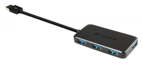 26427_b_1.jpg מפצל Transcend USB 3.0 4-Port Hub - צבע שחור