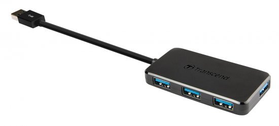 26427_b_1.jpg מפצל Transcend USB 3.0 4-Port Hub - צבע שחור