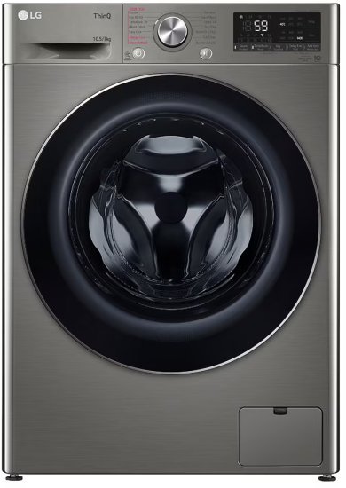 מכונת כביסה משולבת מייבש פתח חזית 7 / 10.5 ק''ג 1400 סל''ד  LG F-16107WDE - צבע כסוף