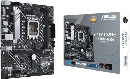 מציאון ועודפים - לוח אם ASUS Prime H610M-A D4-CSM Intel LGA1700 H610 DDR4