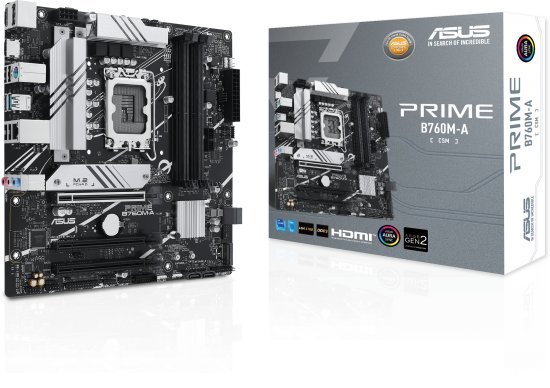 לוח אם ASUS PRIME B760M-A-CSM Intel LGA1700 B760 DDR5