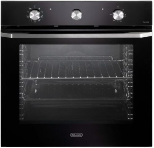 תנור בנוי 74 ליטר 9 תוכניות Delonghi NSM7NL-IL - פאנל זכוכית צבע שחור - שנה אחריות יבואן רשמי על ידי ניופאן