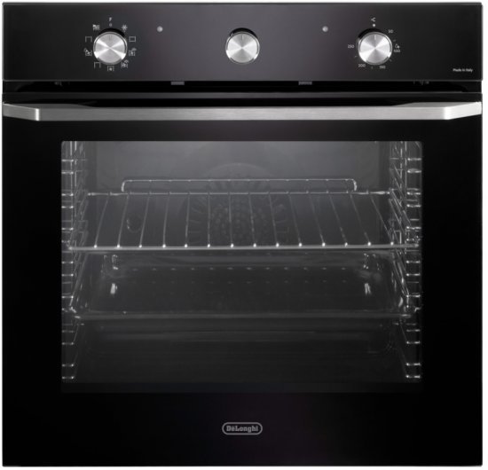 תנור בנוי 74 ליטר 9 תוכניות Delonghi NSM7NL-IL - פאנל זכוכית צבע שחור - שנה אחריות יבואן רשמי על ידי ניופאן