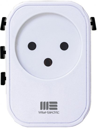 מתאם נסיעות אוניברסלי תקני Wise Electric UTA-1 - צבע לבן