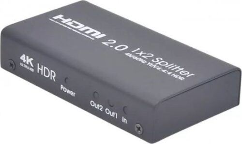 מפצל 4K / 60Hz מחיבור HDMI ל-2 חיבורי Gold Touch - HDMI