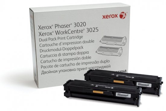 טונר כפול שחור מקורי למדפסת Xerox WorkCentere 2x1500 3020/3025 106R03048