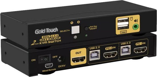 269627_b_1.jpg מתג 2 יציאות Gold Touch HDMI 2.0 KVM Hot Key Switch