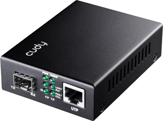 ממיר מדיה אופטי Cudy Gigabit Multi-Mode MC200 מתחבר למודול סיבים ומאריך את המרחק