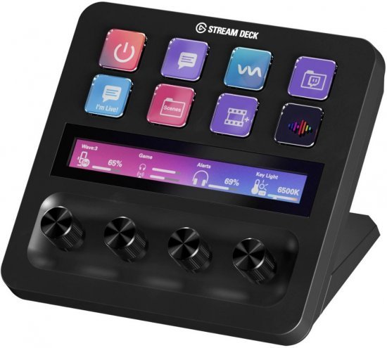 בקר עזר לסטרימינג +Elgato Stream Deck - צבע שחור