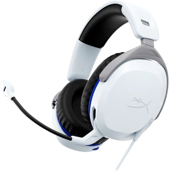אוזניות גיימינג HyperX Cloud Stinger 2 - צבע לבן / כחול
