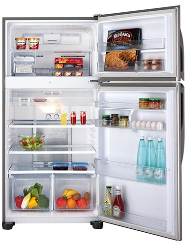 מקרר 2 דלתות מקפיא עליון 587 ליטר Sharp SJ-3840 - צבע כסוף