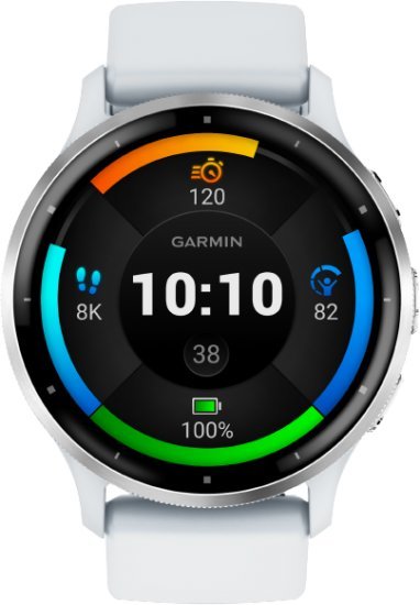 שעון חכם Garmin Venu 3 - עם מסגרת פלדת אל-חלד כסופה ומארז עם רצועת סיליקון בצבע Whitestone - עם תמיכה מלאה בעברית - שנתיים אחריות יבואן רשמי על ידי רונלייט