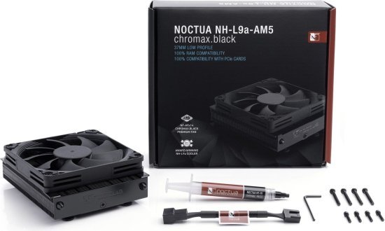 קירור למעבד Noctua NH-L9a-AM5 Chromax.Black 92mm