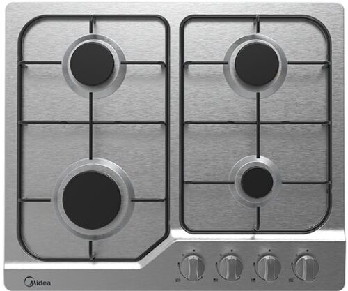 כיריים גז 4 להבות בישול 60 ס''מ Midea 60SJ401-SS - נירוסטה / אמאייל
