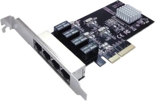 כרטיס רשת STLab PCI-E 4-Port Gigabit ST-N-451