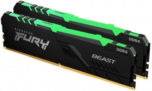 280016_b_1.jpg זכרון למחשב Kingston FURY BEAST RGB 2x16GB DDR4 3200MHz CL16
