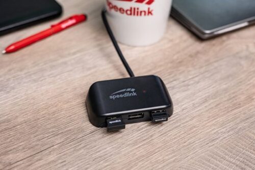 280949_b_1.jpg מפצל USB Type-C בעל 4 יציאות - 3 חיבורי USB-A וחיבור SpeedLink Snappy Evo - USB Type C- צבע שחור