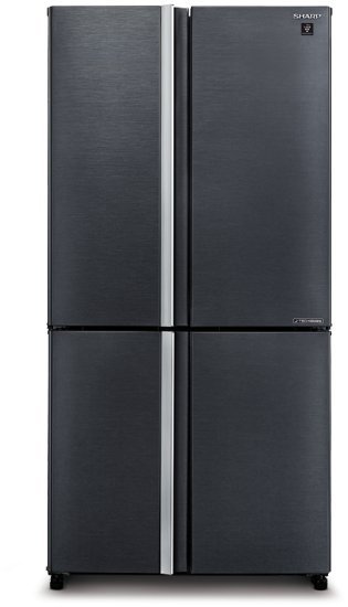 מקרר 4 דלתות מקפיא תחתון מדחס J-Tech אינוורטר 572 ליטר Sharp SJ-FFER89 - צבע כסוף כהה