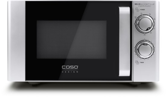 מיקרוגל מכני 20 ליטר 1000W מעוצב Caso MG20 Ecostyle Ceramic - צבע כסוף