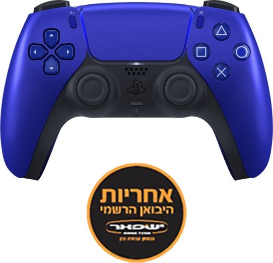 בקר משחק אלחוטי Sony PlayStation DualSense PS5 - צבע כחול מטאלי - אחריות יבואן רשמי ישפאר