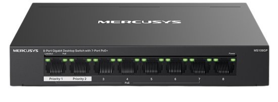 מתג שולחני Mercusys 8 Ports 10/100 / 1000Mbps 7-Port PoE+ MS108GP