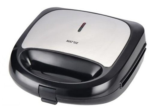 טוסטר סנדוויץ' פלטות נשלפות 2 פרוסות דגם מונקו Matrix MX-SW-908B-G-BK 750W