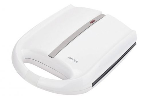 טוסטר סנדוויץ' פסים 4 פרוסות דגם מינכן Matrix MX-SW-903-G-WH 1400W - צבע לבן