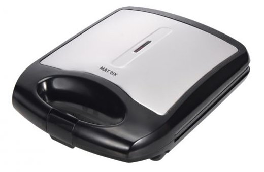 טוסטר סנדוויץ' פסים 4 פרוסות דגם ברלין Matrix MX-SW-811-G-BK 1400W - צבע שחור / נירוסטה