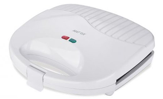 טוסטר סנדוויץ' פסים 2 פרוסות דגם בוסטון Matrix MX-SW-805-G-WH 750W - צבע לבן