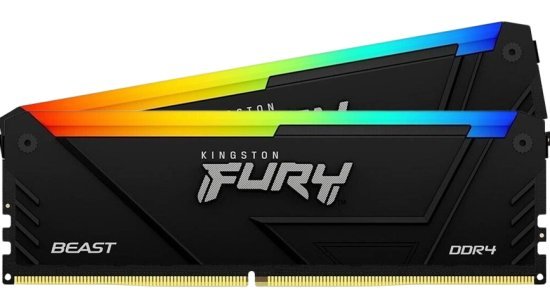 זכרון למחשב Kingston FURY BEAST RGB 2x32GB DDR4 3600MHz CL18