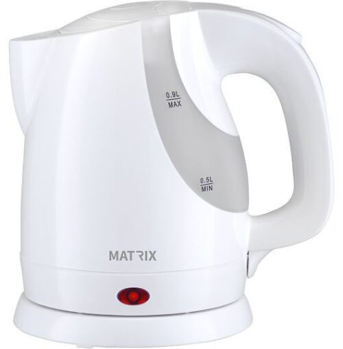 קומקום חשמלי נשלף דנוור 0.9 ליטר 1300W דגם MX-DENV-WH מבית Matrix - צבע לבן