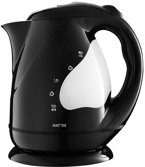 קומקום חשמלי נשלף ריו 1.8 ליטר 2000W דגם MX-RIO-BK מבית Matrix - צבע שחור