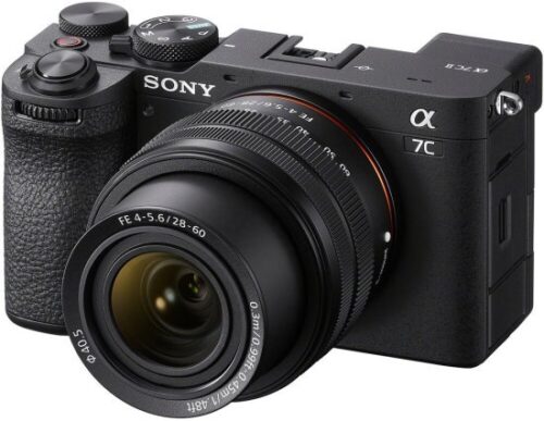 מצלמה דיגיטלית ללא מראה Sony A7C II Full Frame Mirrorless + עדשת FE 28-60mm f / 4-5.6 שחור דגם ILCE-7CM2LB
