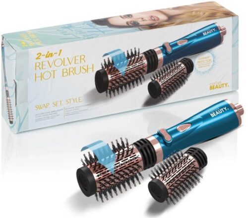 מברת פן חשמלית מסתובבת 1000W מבית Cortex Beauty - צבע כחול