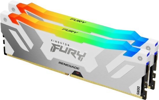 זכרון למחשב Kingston FURY Renegade RGB White 2x16GB DDR5 8000MHz CL38
