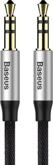 כבל אודיו 1 מטר דגם M30 מחיבור- 3.5 מ''מ  לחיבור- 3.5 מ''מ מבית Baseus - צבע שחור