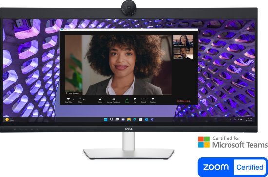 מסך מחשב קעור לשיחות ועידה ''Dell P3424WEB LED WQHD IPS 34