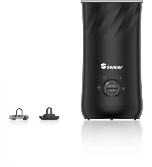 מקציף חלב חשמלי עם 4 תוכניות הפעלה Selmor 500W SE-901 - צבע שחור