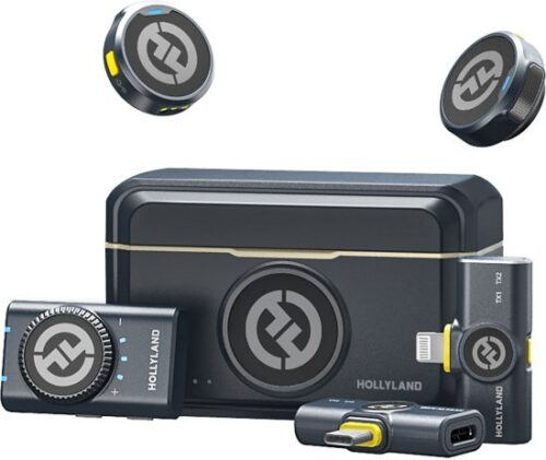 295742_b_1.jpg מערכת מיקרופון דש אלחוטית עם 2 משדרים ו-3 מקלטים Hollyland LARK M2 - גרסת Combo - צבע שחור