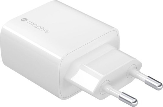 מטען קיר 30W עם חיבור Type-C מבית mophie - צבע לבן