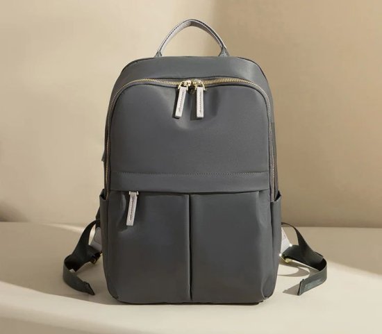 298249_b_1.jpg תיק גב למחשב נייד בגודל 14 אינץ' דגם The Adelaide Woman Pro מבית Camel Mountain - צבע אפור כהה