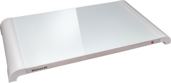 פלטה שבת זכוכית לבנה UNIVERSE NRI858 - צבע לבן