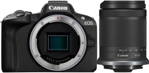 מצלמה דיגיטלית ללא מראה Canon EOS R50 - צבע שחור + עדשת RF-S 18-150mm F3.5-6.3 IS STM